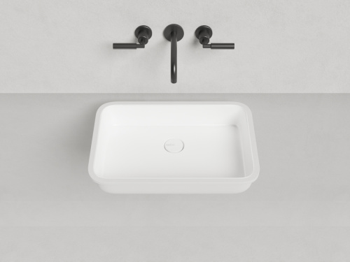 Раковина из искусственного камня S-Stone Salini MAREA 1802209M 50х40 встраиваемая цвет белый без отверстий под смеситель - фото 5